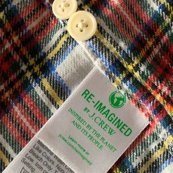 J Crew women’s plaid Snowy Stewart Tartan Flannel Size OO extra small - Picture 11 of 15